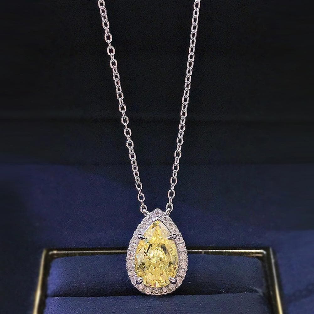 Water drop cubic zirconia crystal ladies necklace Collection simple and elegant women accessories gift