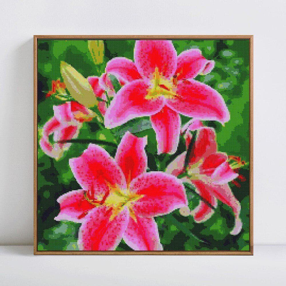Diamond Painting Flower Full Round Moon Rhinestone Picture Embroidery Diamond Mosaic Cross Stitch 30x30