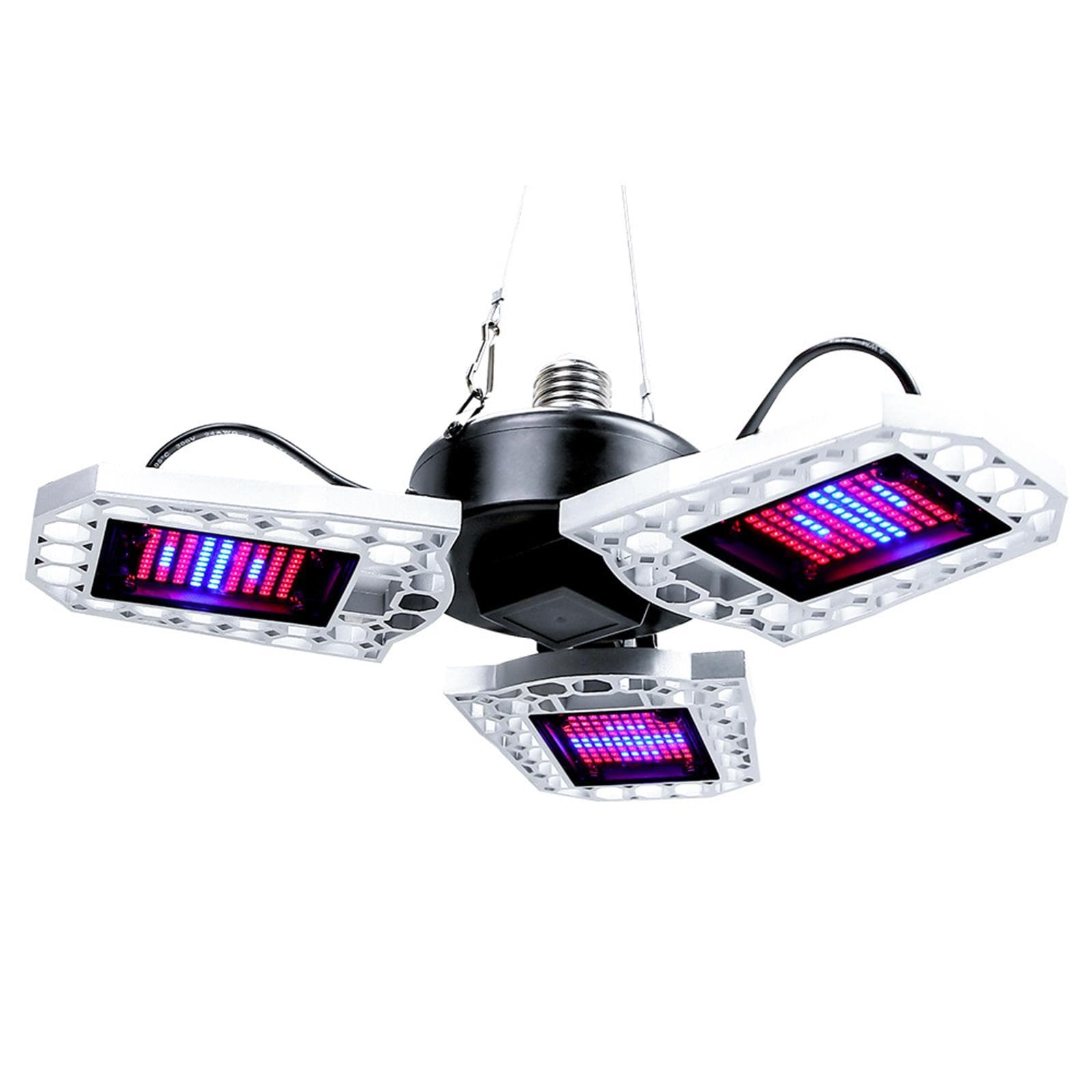 Plant Lights Triple Leaf Folding Red and Blue Spectrum Waterproof Plant Grow Lights Greenhouse 216 beads