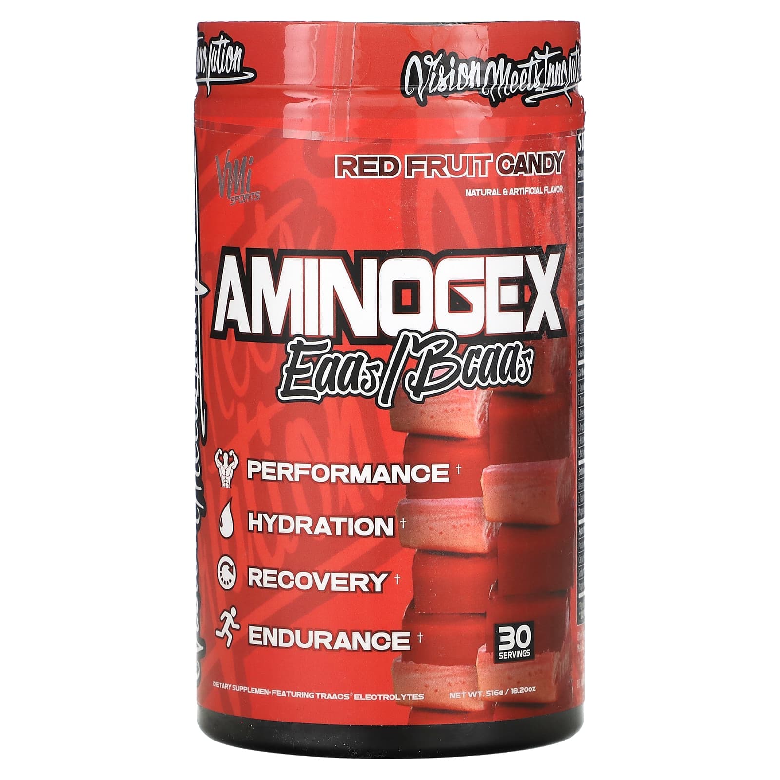 VMI Sports, Aminogex, EAA/BCAA, Red Fruit Candy, 18.2 oz (516 g)