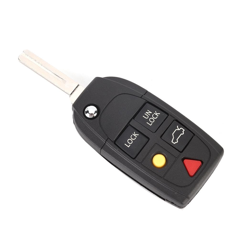 5 Buttons Folding Flip Car Key Case Shell Replacement Fit for S60 S80 V70 XC70 XC90