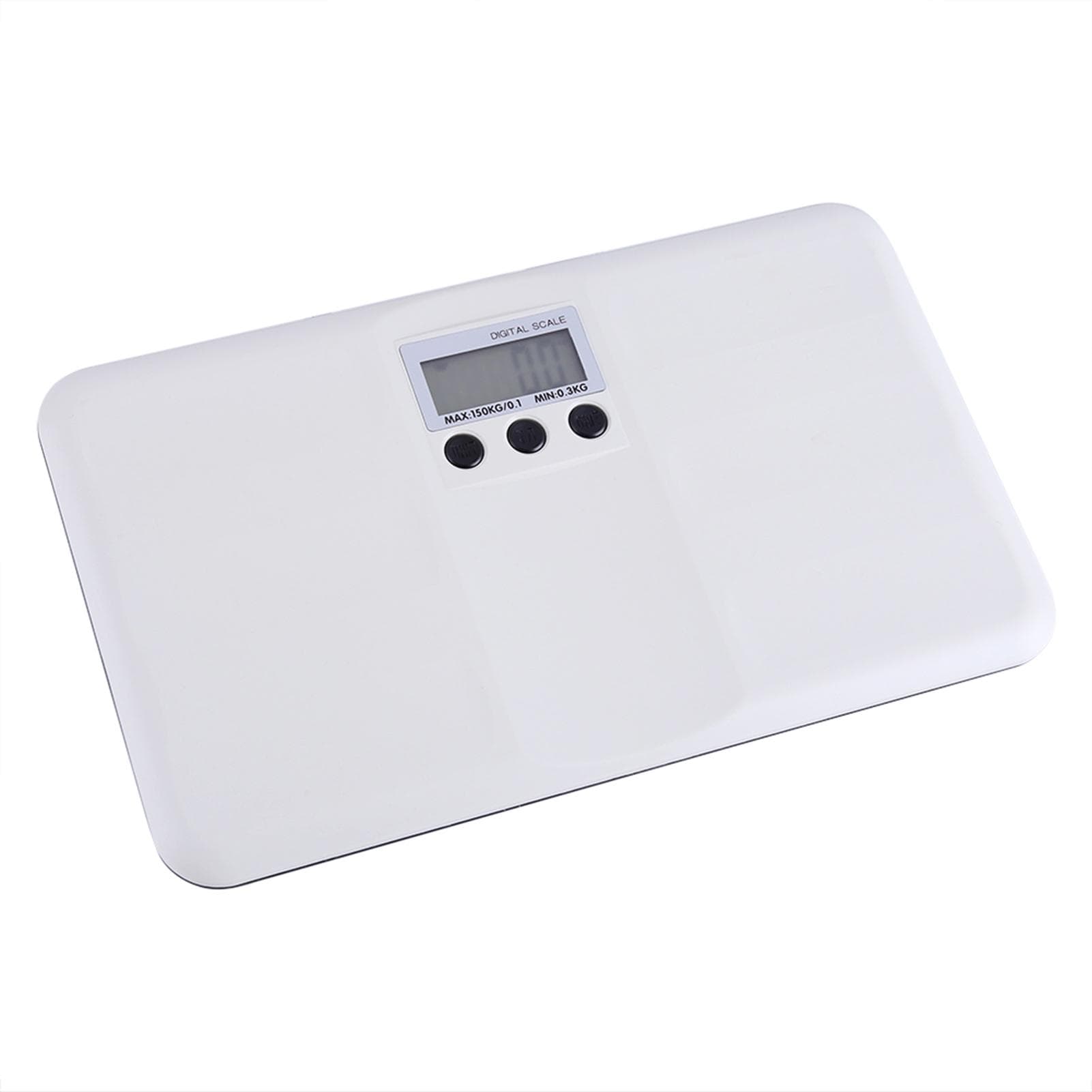LCD Digital Electronic On/Tare Function Low Battery/Lock Alarm Mini Baby Pet Body Weighting Scale White