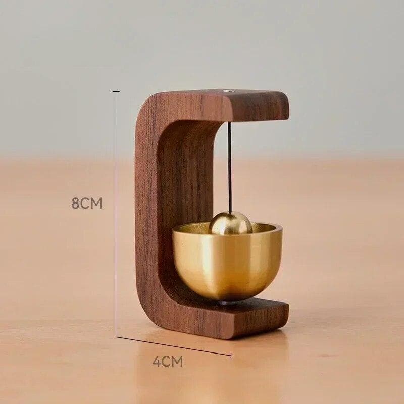 Entrance Wireless Doorbell Shopkeeper's Bell Wind Bell Door Opening Wooden Clock Reminder for Home Small Bell Decorations B