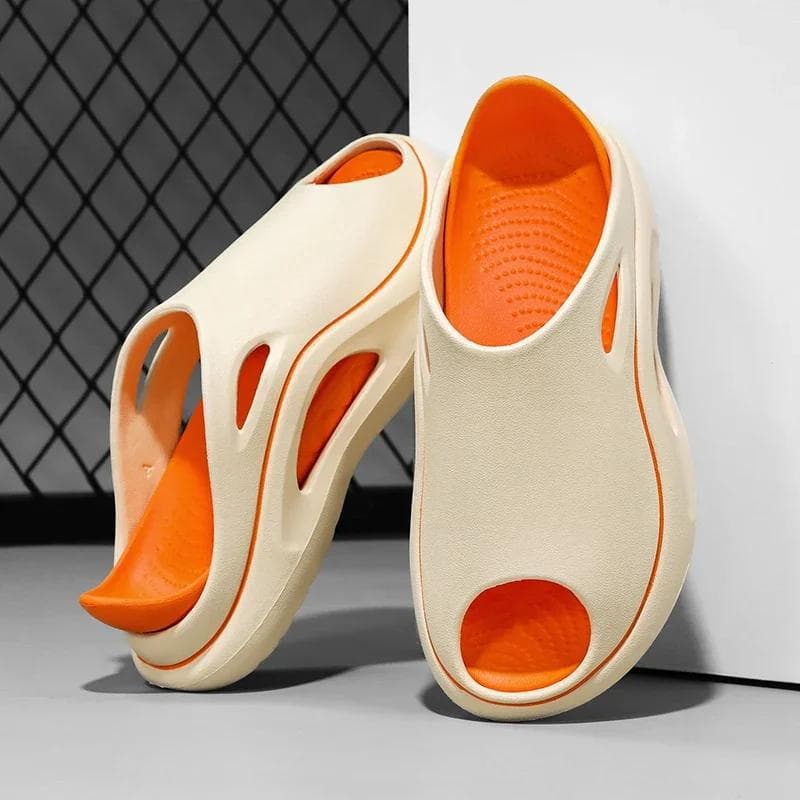 Men's Slippers 2025 New Outdoor Indoor Beach Sandals Thick Soft Sole Slides Men Flip-flops Couple Slippers Men Casual Shoes 36-37
