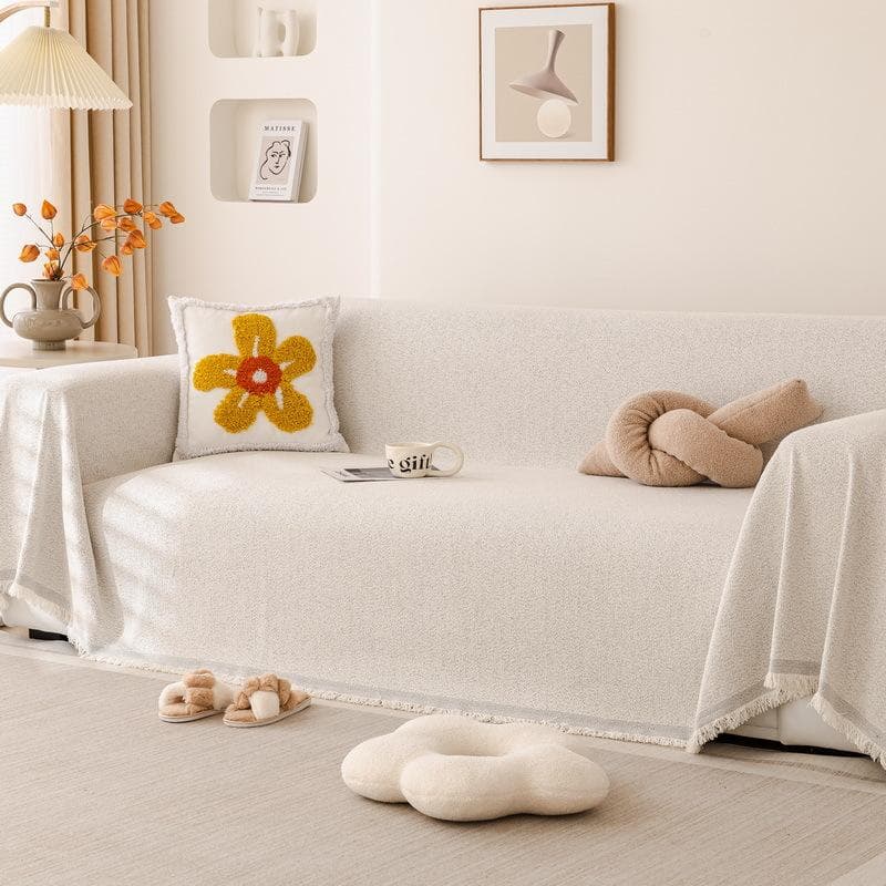 Chenille Sofa Towel Thickened Non-slip Couch Towel Solid Color Universal Living Room for All Seasons Couch Cover Cloth Blanket 180x130cm1pcs