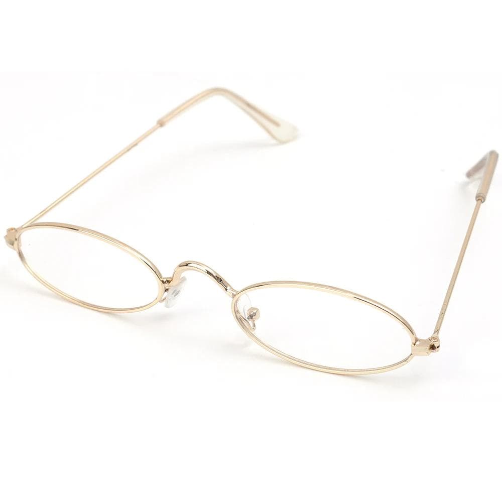 2024 Japanese Harajuku Metal Oval Glasses Gold Silver Metal Square Glasses Vision Care Anti-blue Eyeglasses Frame for Women Men gold