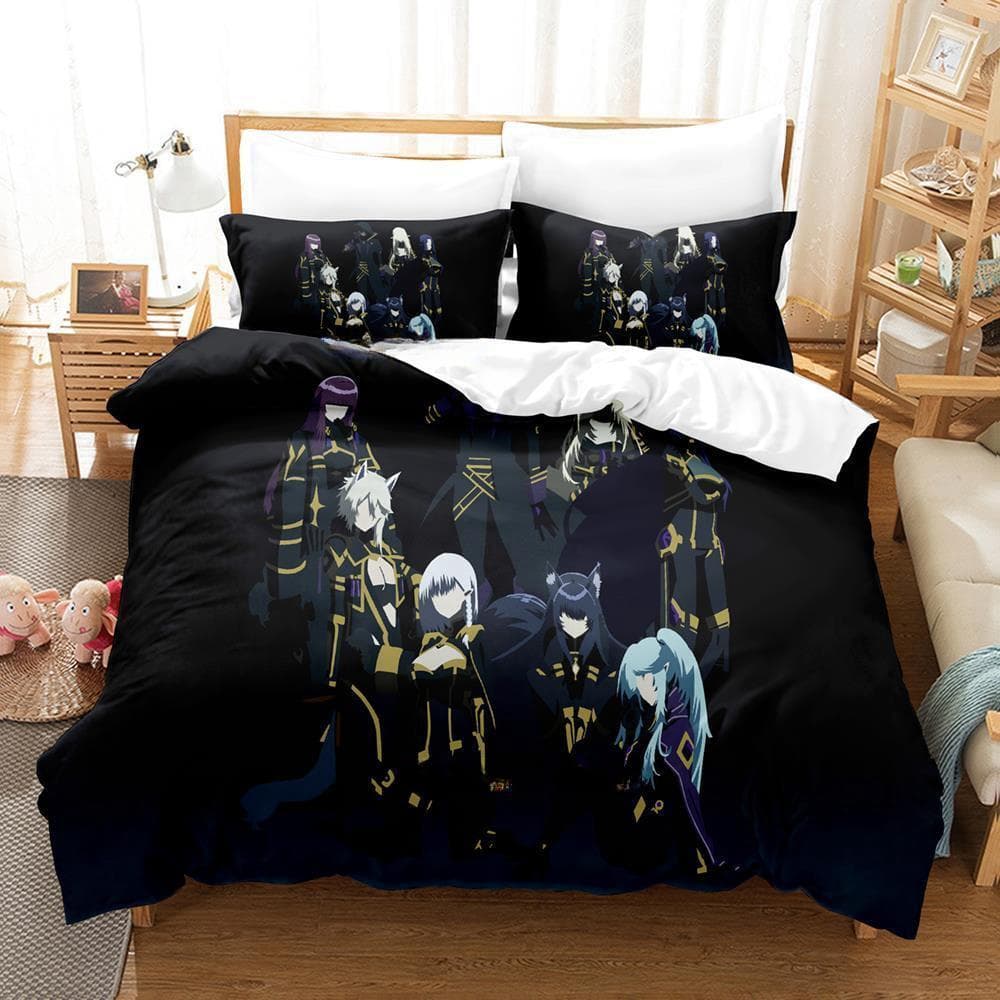 The Eminence in Shadow Cid Kagenou Bedding Set Cartoon Anime three-piece set Adult Kid Bedroom Duvet cover Sets Home Textiles EU Double 200x200cm