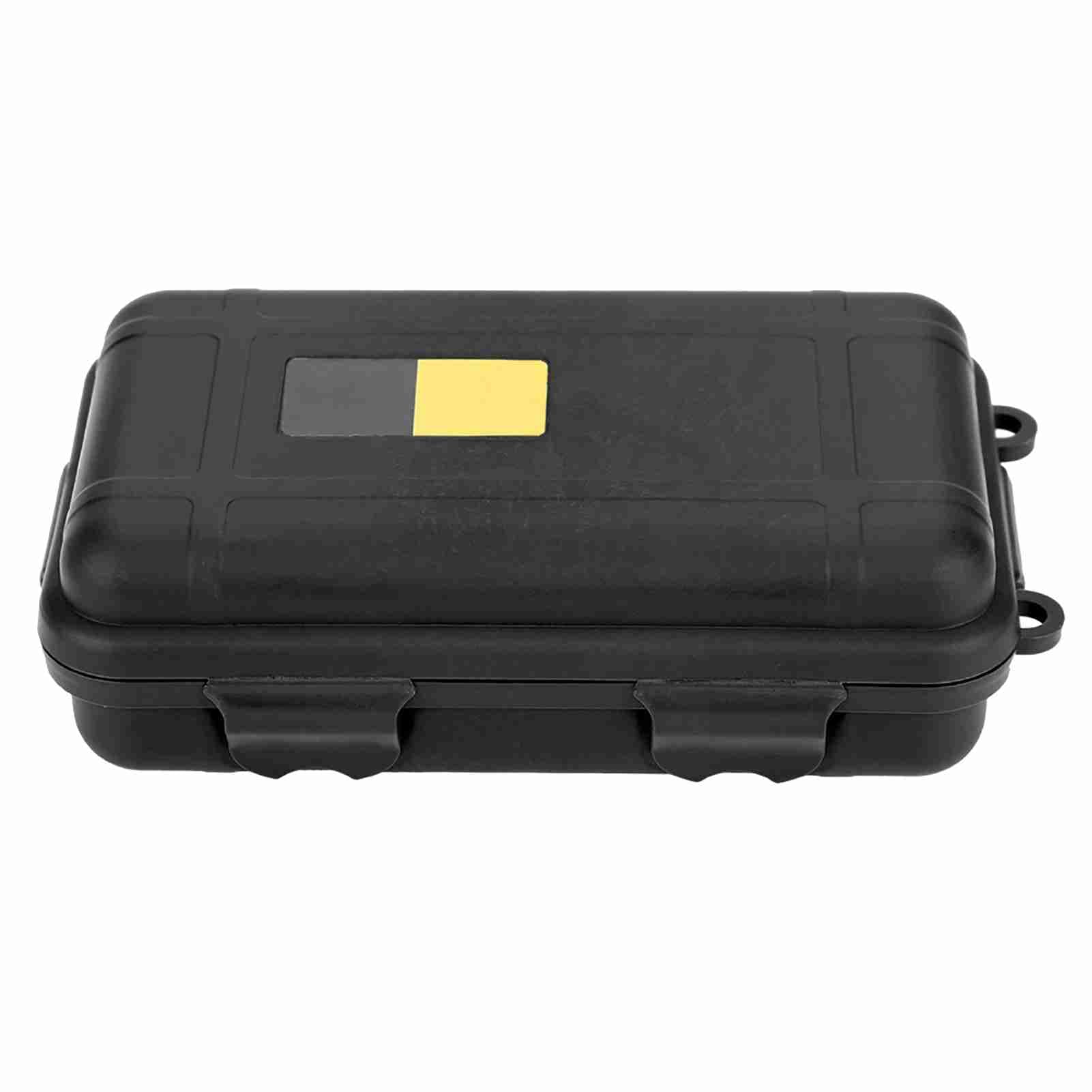 EDC Outdoor Survival Waterproof Equipment Sealed Box Dustproof Pressure proof (Black Small)