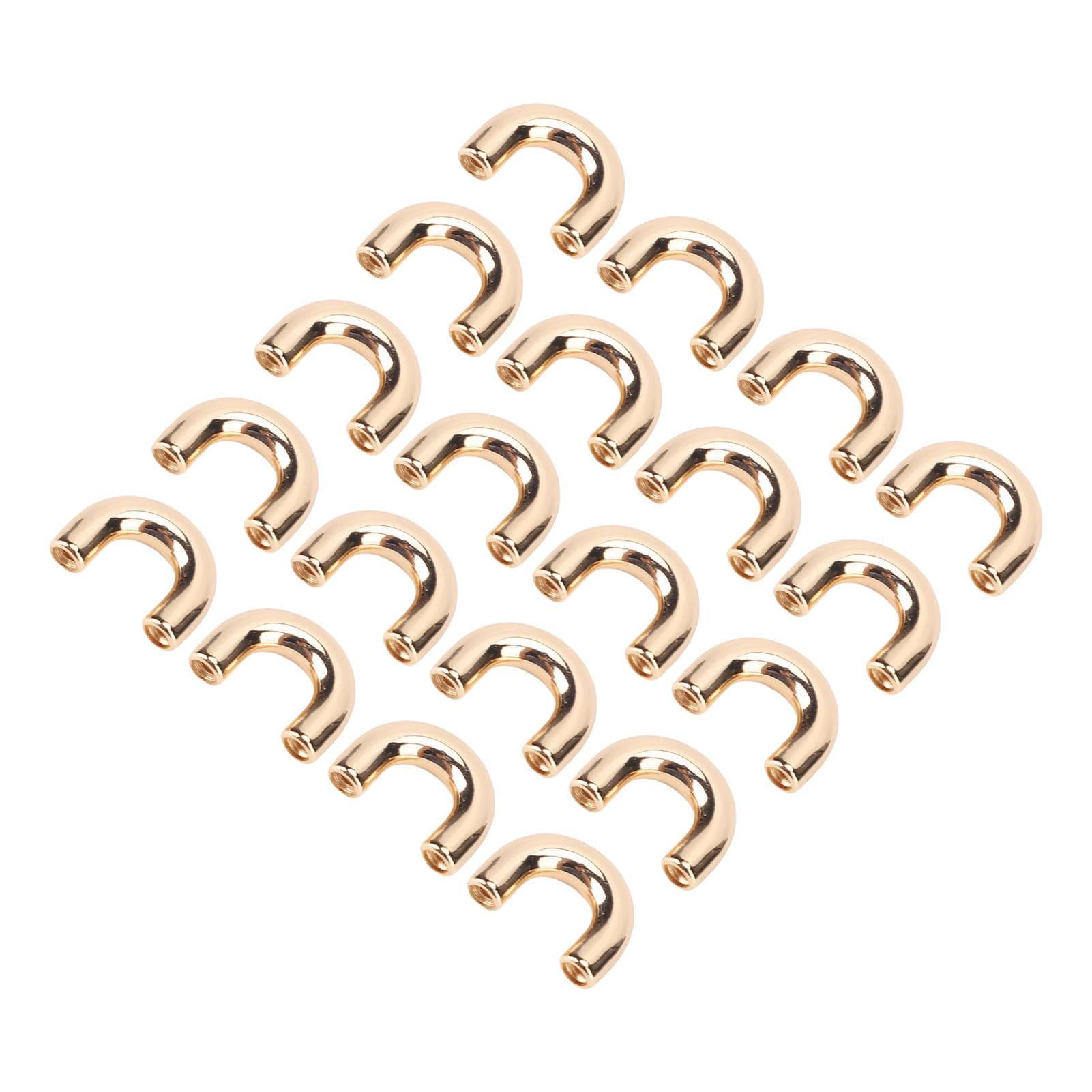 20 Sets D Ring Connector Buckle Zinc Alloy Electroplating Arch Bridge D Ring Buckle and Iron Screws gold