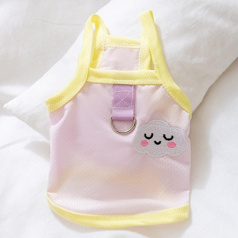 Cat Spring and Summer Thin Breathable and Cool Ice Silk Suspender Vest Small Dog Hairless Cat Pet Clothes XXL
