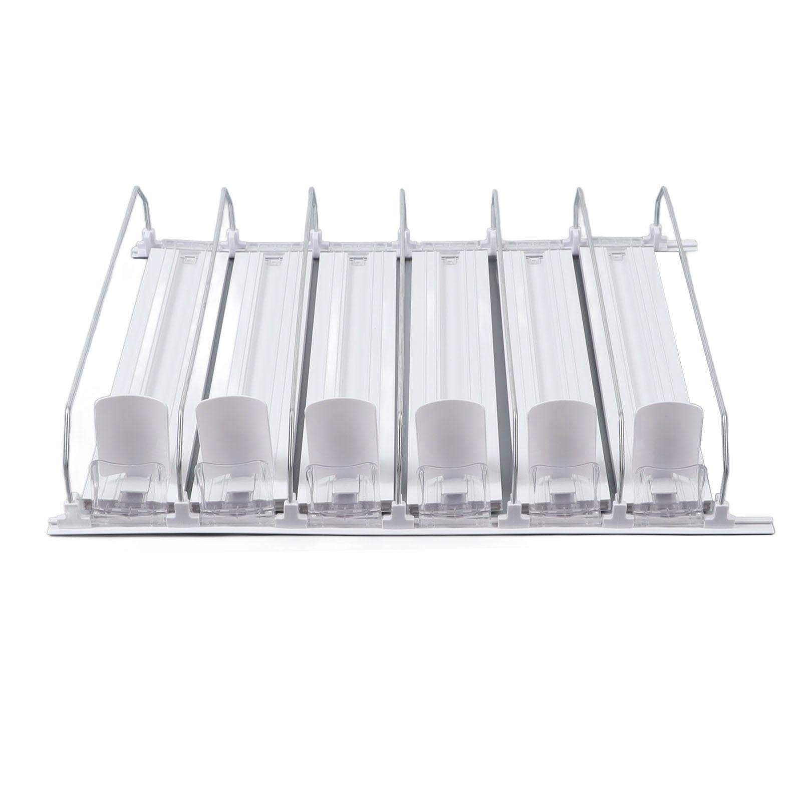 Drink Automatic Pusher Glide ABS White Width Adjustable 12oz 16oz 16.9oz 20oz Refrigerator Soda Can 31cm / 12.2in