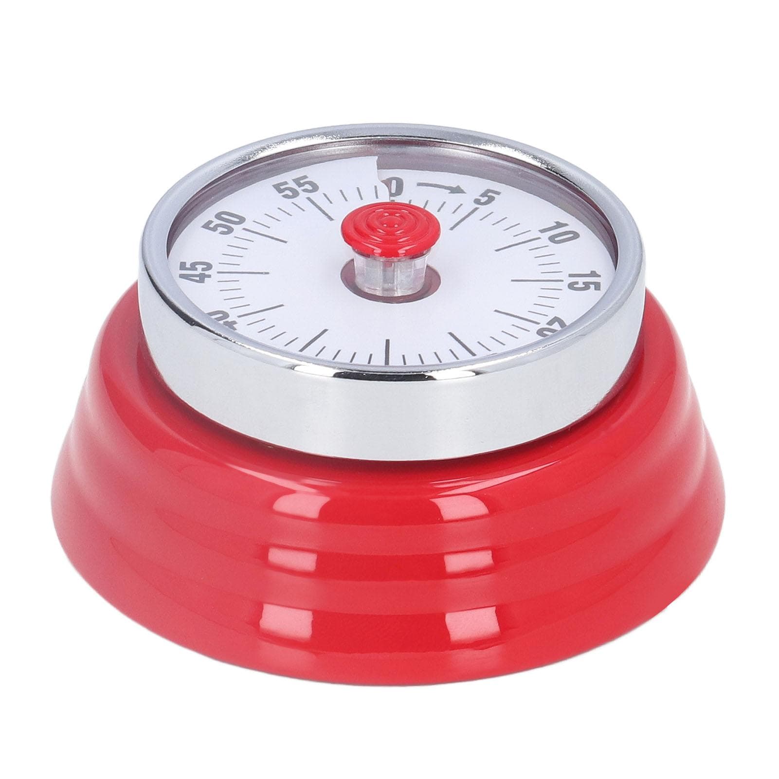 70dB Kitchen Timer Portable Multifunctional Wall Mount Stainless Steel Classic Retro Magnetic red
