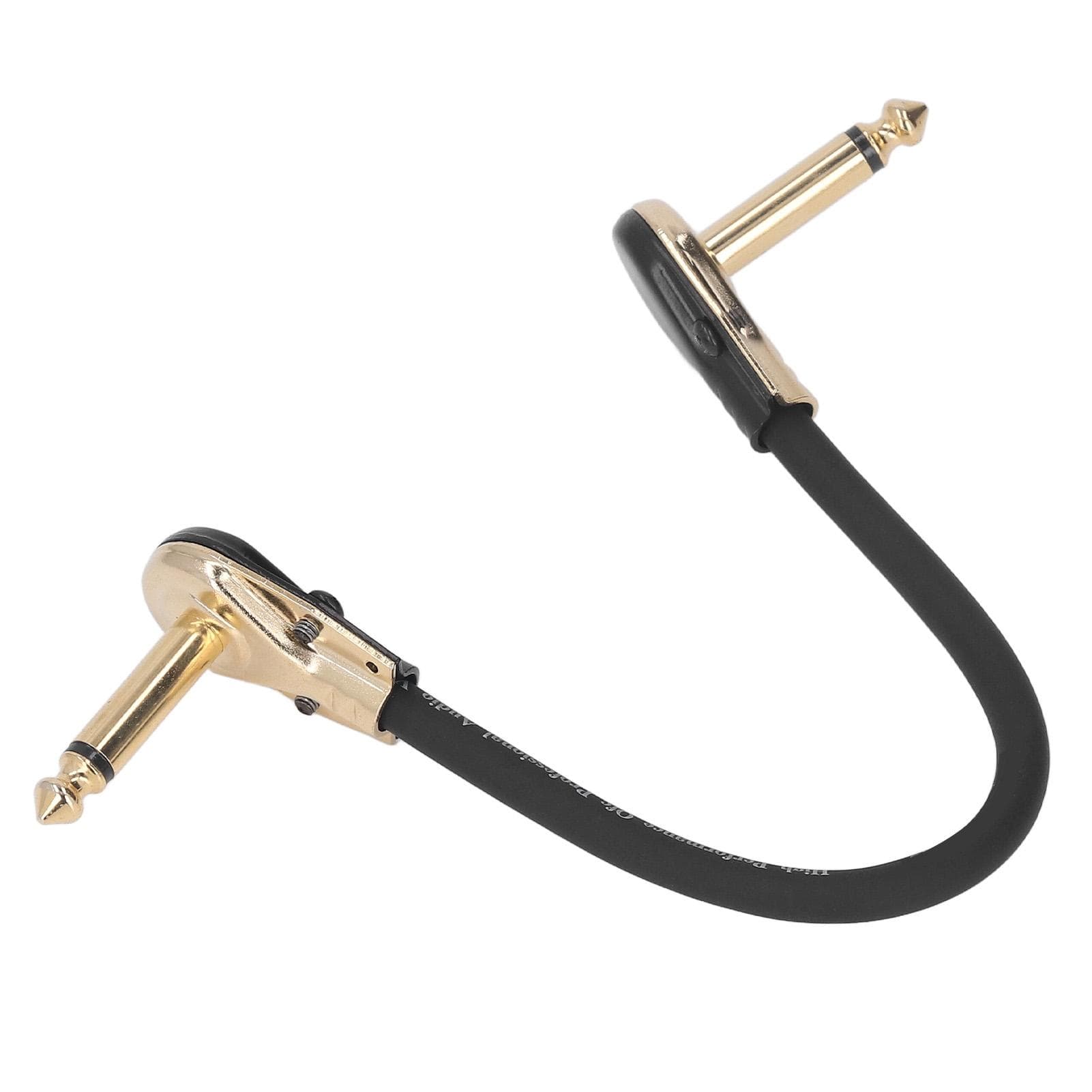 Guitar Patch Cable 5.9in Right Angle Noise Reduction Anti Jamming Flat End Effect Pedal Cable