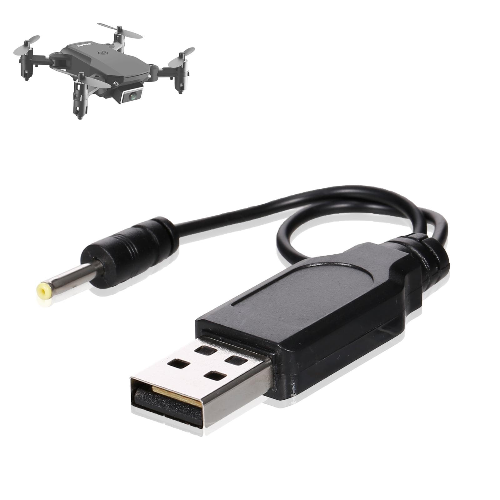 Compatible with S66 RC Drone USB Charger Cable Cord for RC Drone Battery 3.7V 650mAh Lithium black