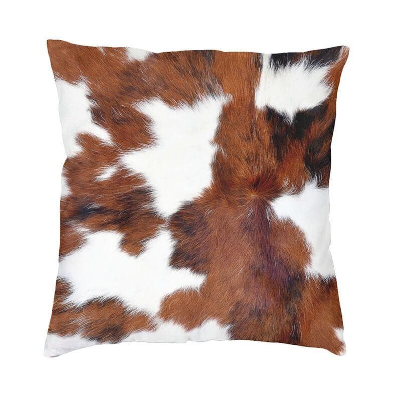 Scottish Highland Cow Cowhide Texture Pillow Living Room Decoration Kawaii Animal Hide Leather Cushion Printing Pillowcase 45x45cm 18x18in