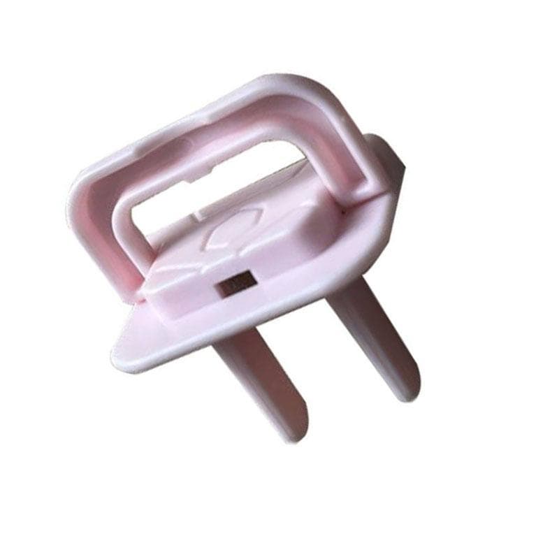 20PCS Power Outlet Plastic Cover Flame Retardant Insulation Child Proof Electrical Protector Plug 2 Feet pink