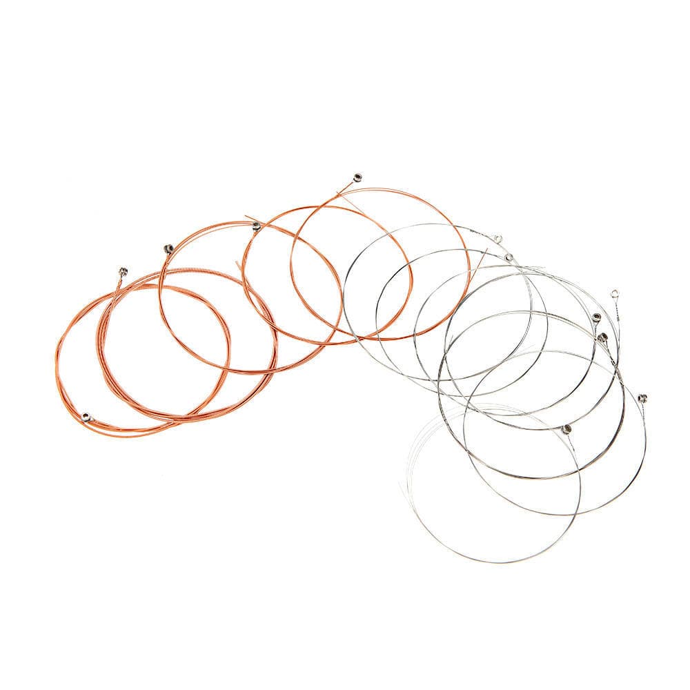 Guitar String 12pcs Stainless Steel Core Coated Copper Alloy Wound