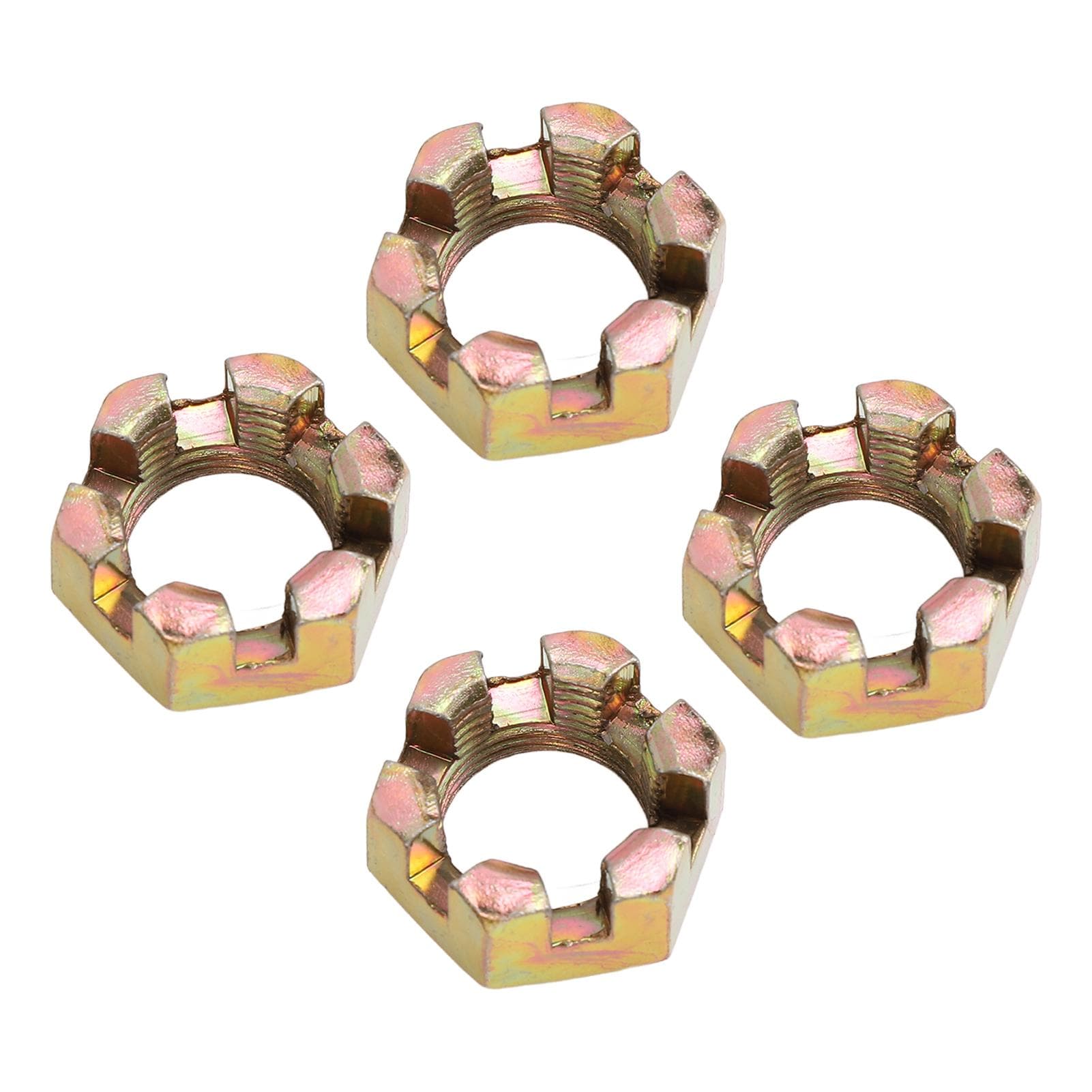 4PCS 20mm Wheel Hub Axle Castellated Nuts Steel Alloy Powerful Performance for 150cc 250cc Quad