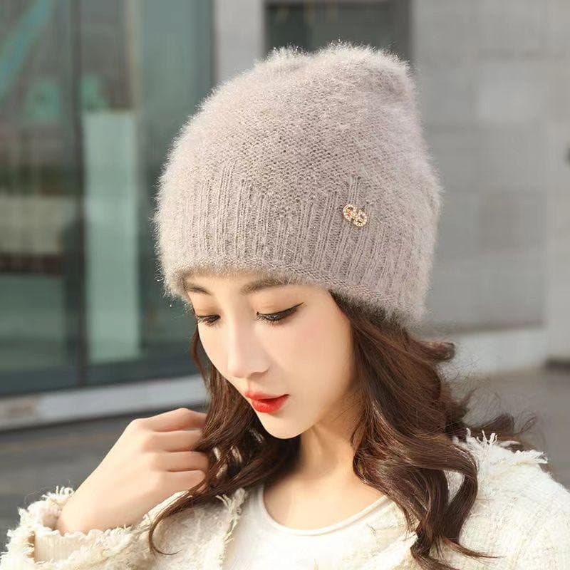 Stacking Hat Autumn/Winter Hat Women's Winter Woolen Handmade Woven Hat Versatile Outdoor Hat