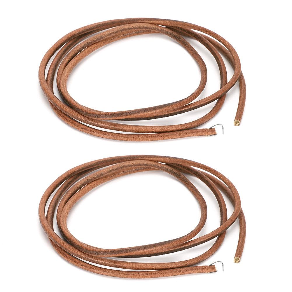 2Pcs Sewing Machine Belt Cowhide Household Bold Hook Foot Pedal Parts AccessoriesBrown brown