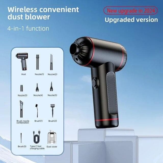 New 98000PA Car Vacuum Cleaner 4-in-1 High Power Powerful Cleaning Household Cleaning Vacuum Blowing Smart Vacuum Cleaner Wet and Dry Handheld Upgraded