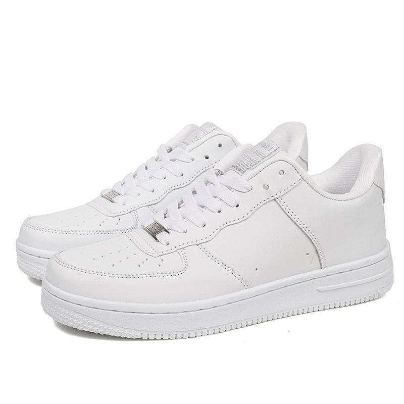 Men and women of the same style, Air Force No. 1 little white shoes, pure white couple board shoes, classic low-top shallow mouth sportsshoes 44