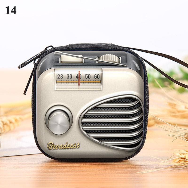 Creative Women's Wallet Retro Personalized Mini Coin Wallet Purse Earphone Box Bags Coin Wallets Tape Camera Tinplate Bag grey