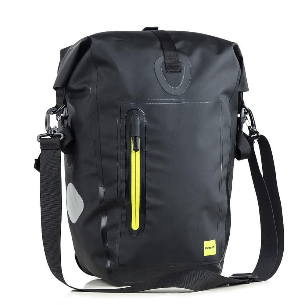 25L Waterproof Bike Bicycle Rear Rack Pannier Bag Cycling Rear Seat Bag Shoulder Bag green/black