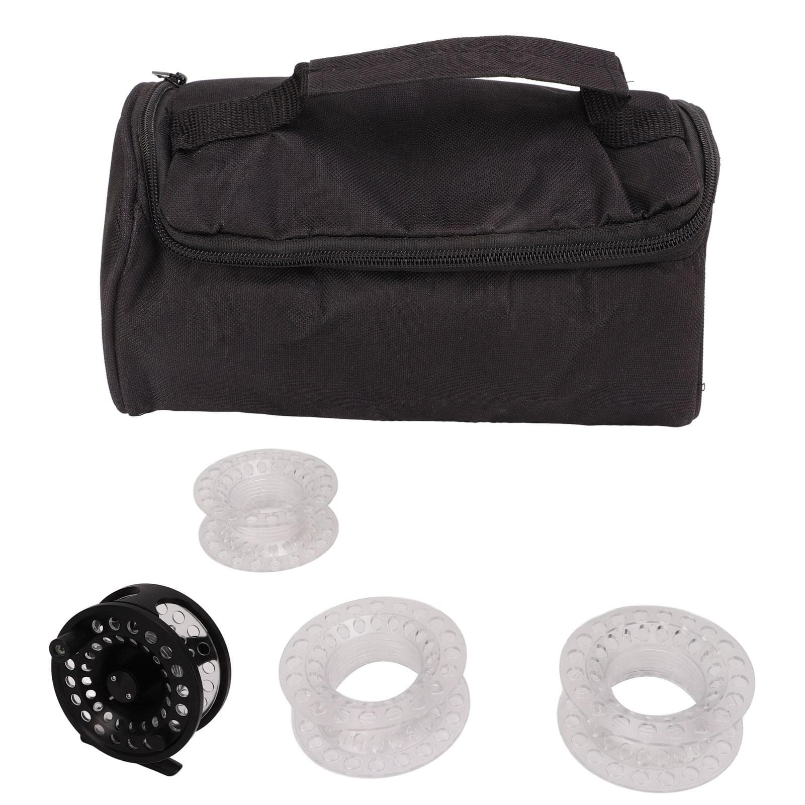 Fly Fishing Reel 56 Black Aluminium Alloy Large Arbor Left Right Hand Changed Fly Reel for Sea