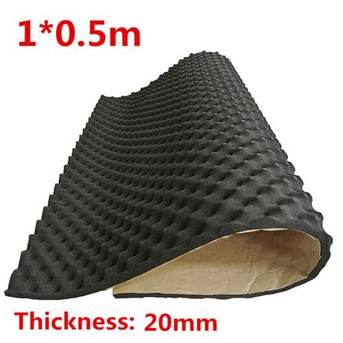 50x100cm 20mm Acoustic Foam Car Deadening Proofing Hood Sound Shield Insulation