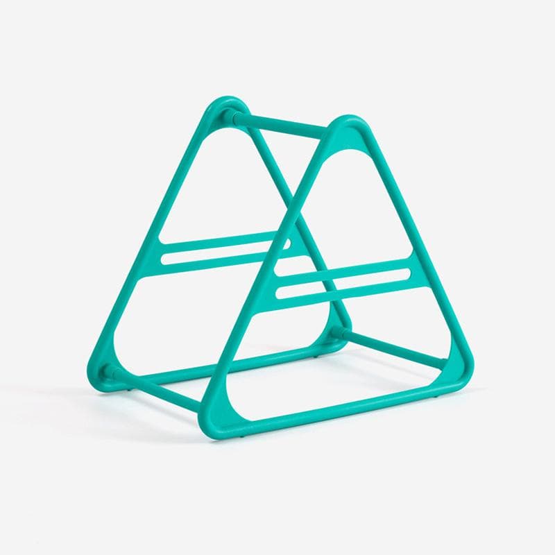 Hanger Storage Rack PP Triangular Rounded Design Shelf Multifunctional Organizer Green