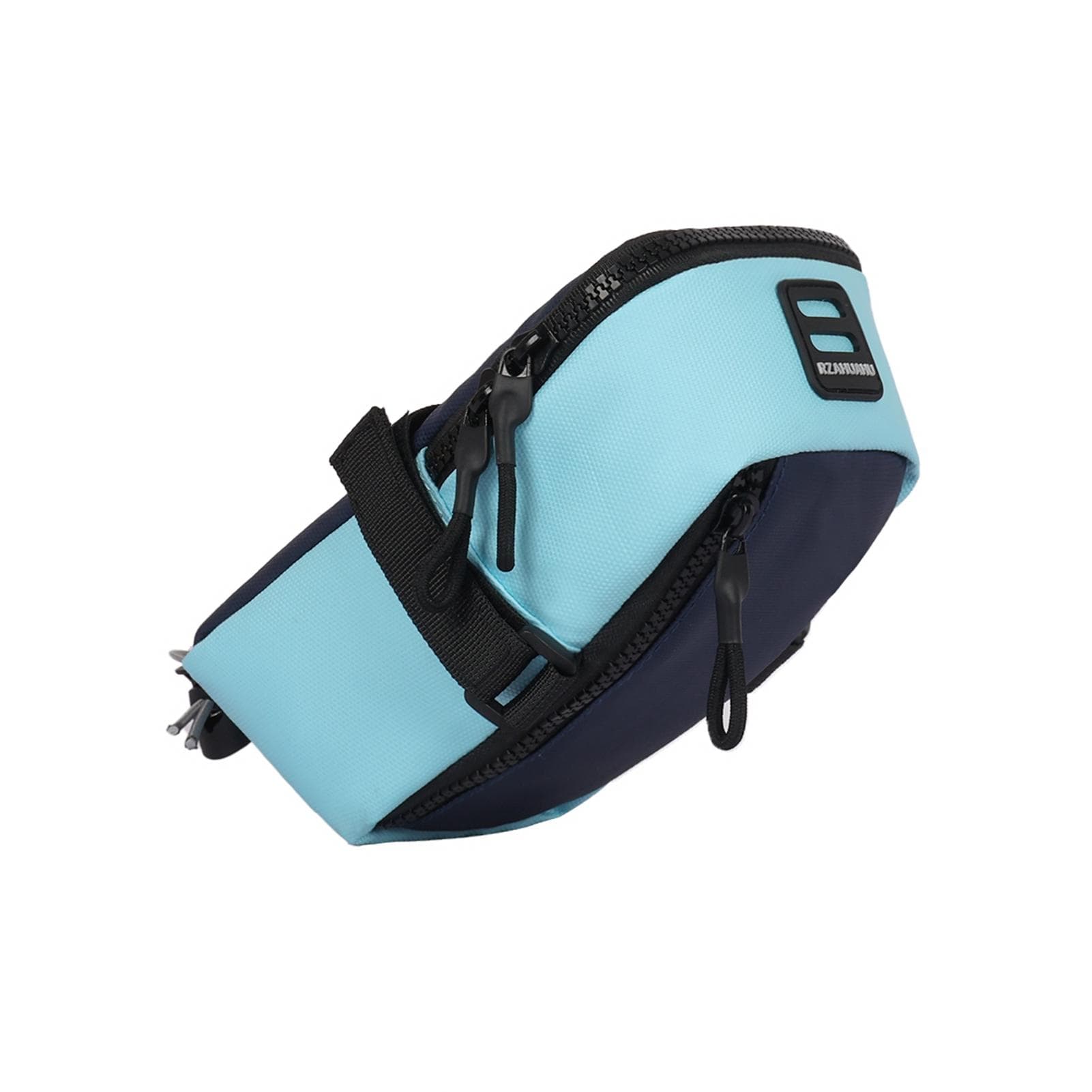 Large Capacity Bicycle Saddle Bag Waterproof Expandable Rear Seat Bag Bike Under Seat Bag blue
