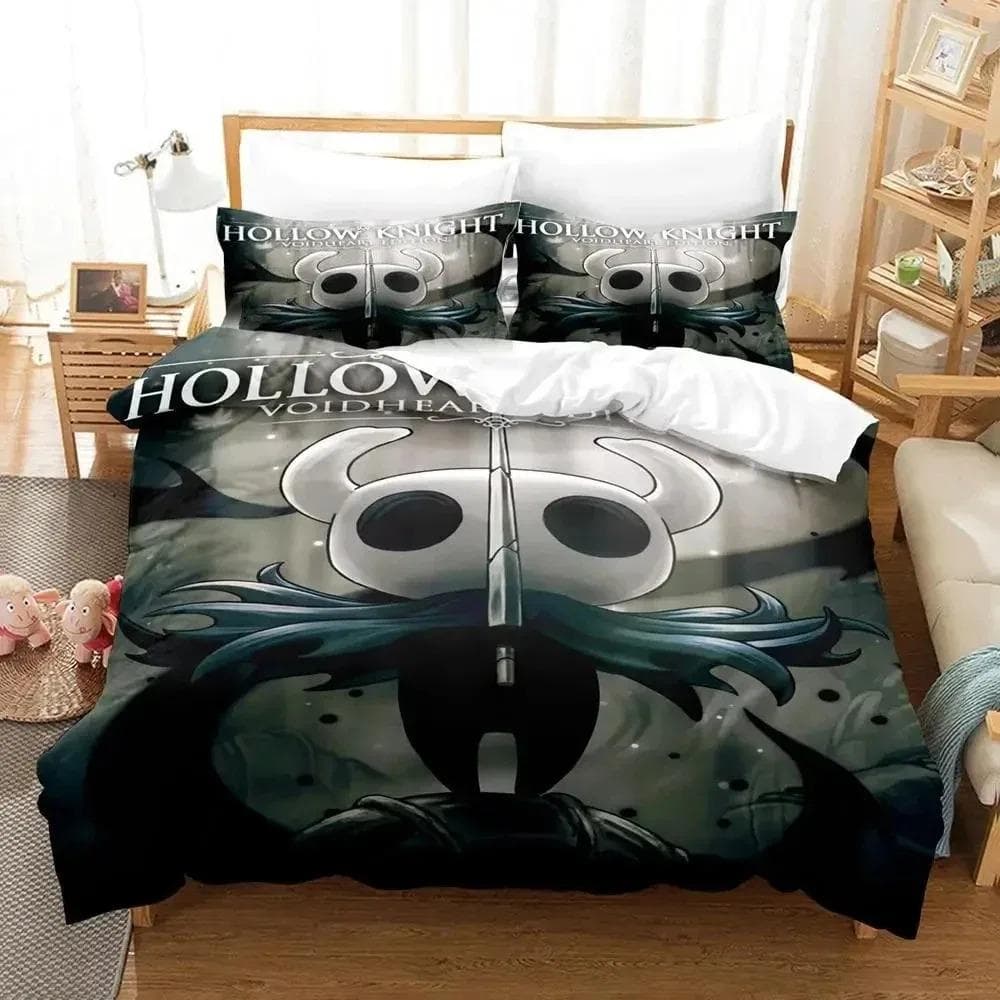 Anime Game Hollow Knight Bedding Set Duvet Cover Bed Set Quilt Cover Pillowcase Comforter king Queen Size Boys Adult Bedding Set US Queen 228x228cm