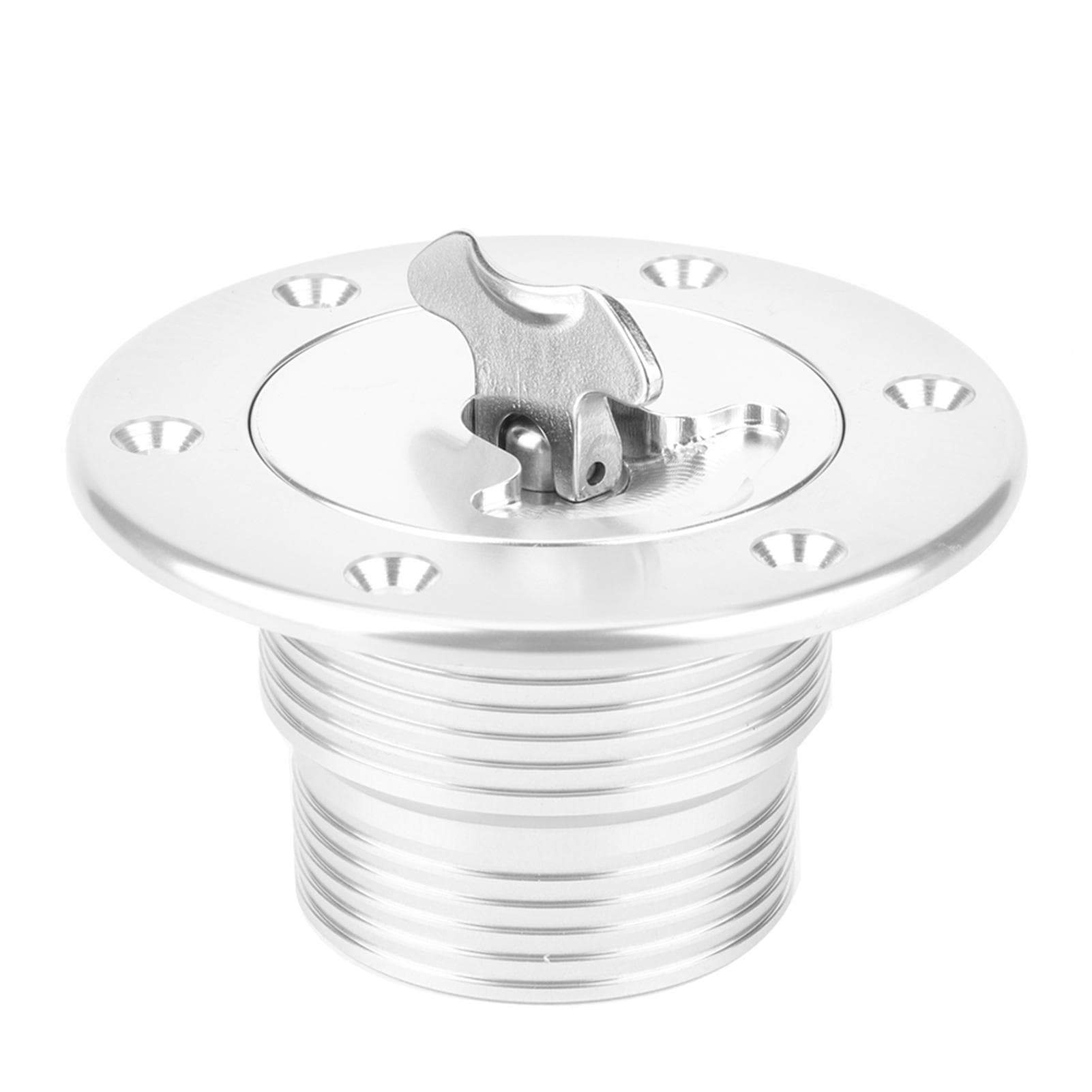 ID 43.5mm1.71in Aluminum Alloy Flush Mount Fuel Cell Surge Tank Cap 6 Bolt Opening
