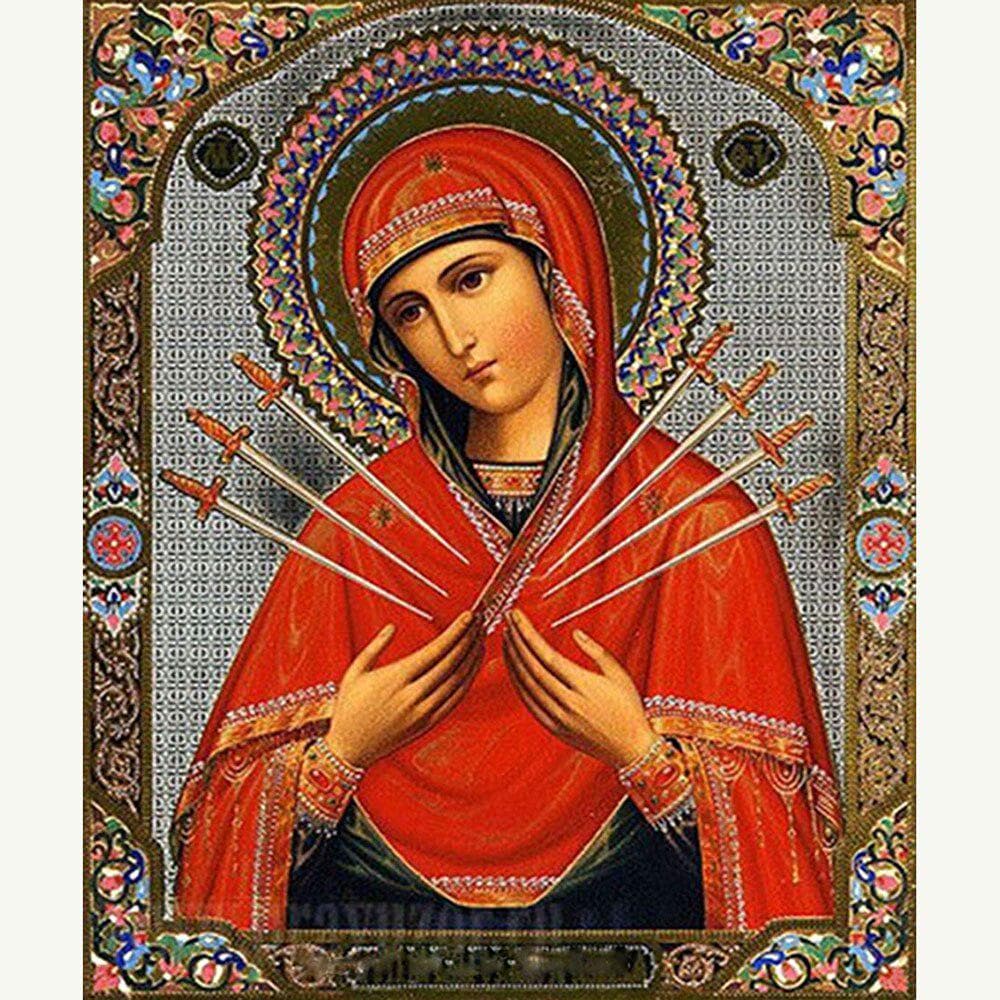 Full round Diamond Painting red Dame Embroidery Cross Stitch Rhinestone 20X30CM