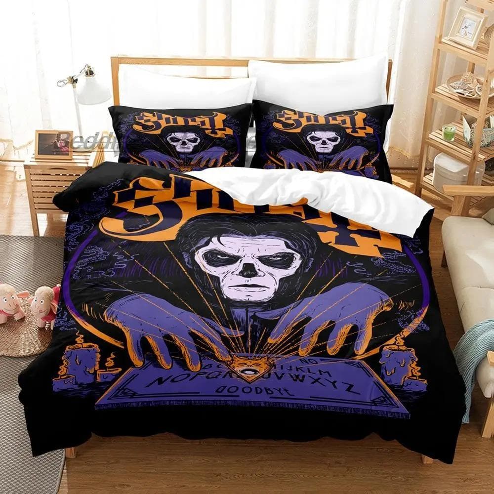 Ghost Rock Band Tank Bedding Set Single Twin Full Queen King Size Bed Set Aldult Kid Bedroom Duvetcover Sets 3D Print EU Double 200x200cm