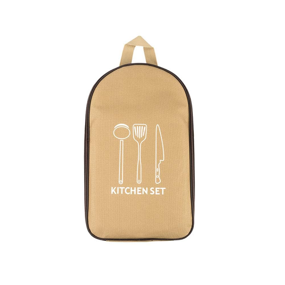 Outdoor Camping Cookware Storager Cooking Utensil Organizer Portable Oxford Kitchen Ware Storage khaki