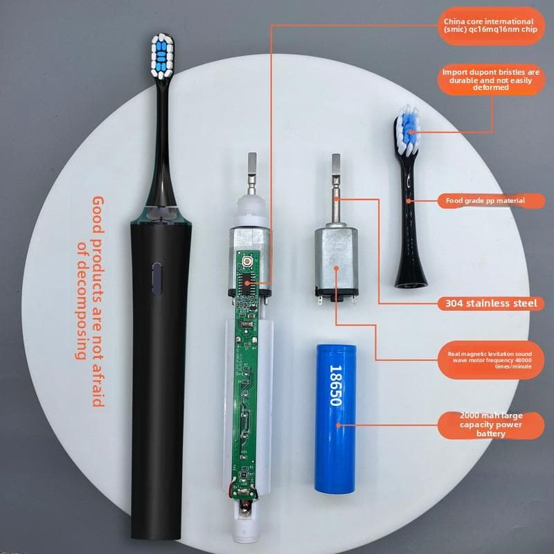 New Sonic Magnetic Levitation Electric Toothbrush, Children's Universal Electric black