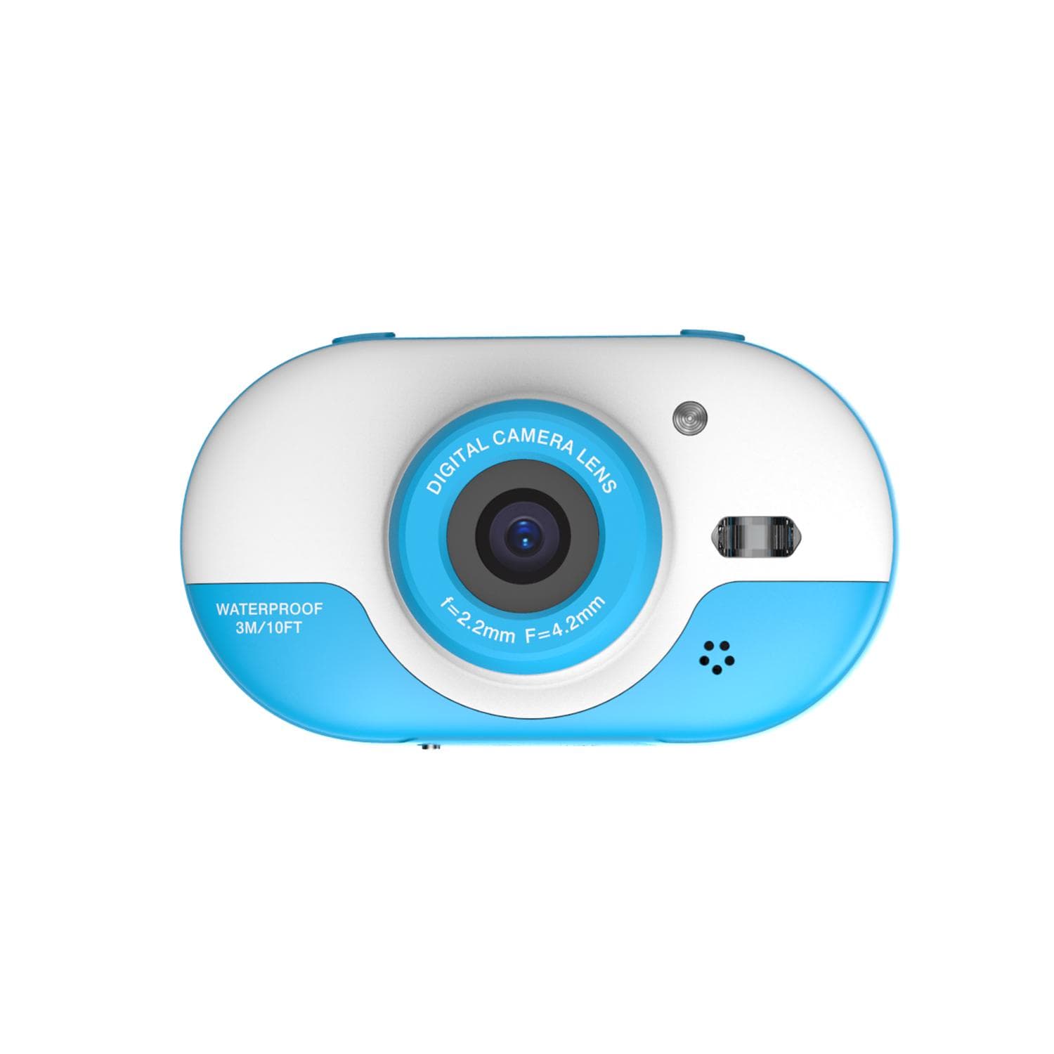 8MP Children Digital Camera Kids Waterproof Camera with Front and Rear Dual Cameras 2.4 Inch IPS HD blue
