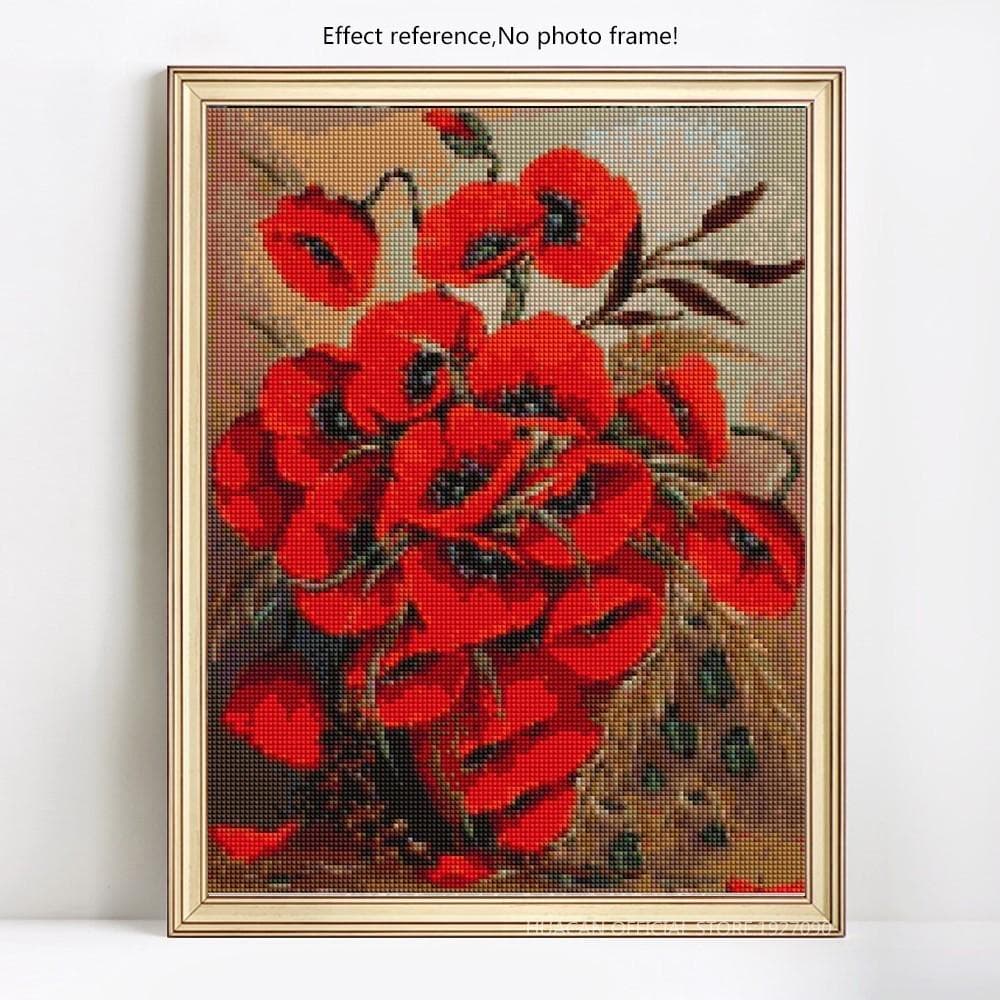 Diamond Embroidery Flowers Diamond Painting With Round Stones Diamond 20X30