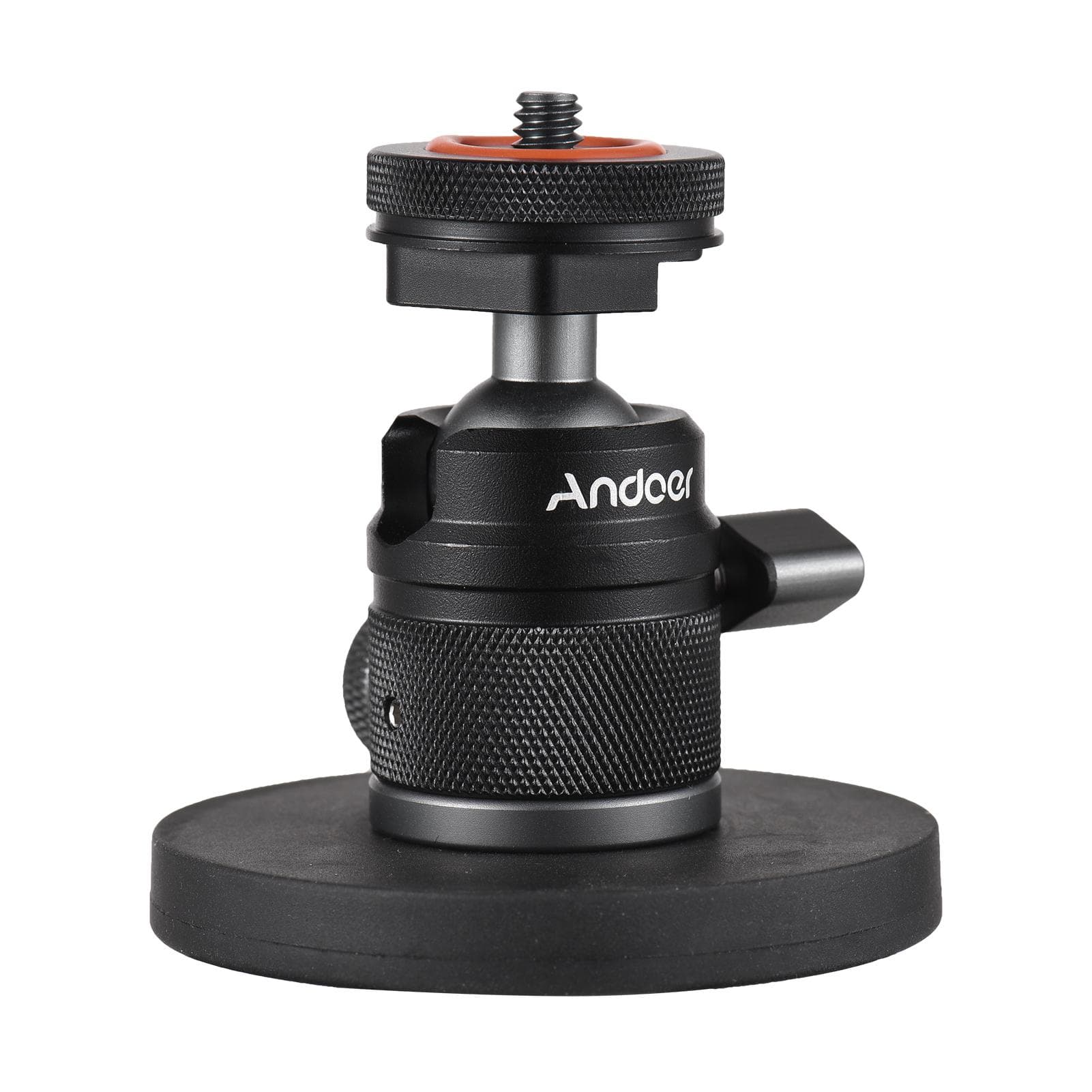 Andoer Mini Dual Use Ball Head Ballhead Adapter 1/4 Inch Screw & Cold Shoe Connection 360 degrees With Large Magnetic Base