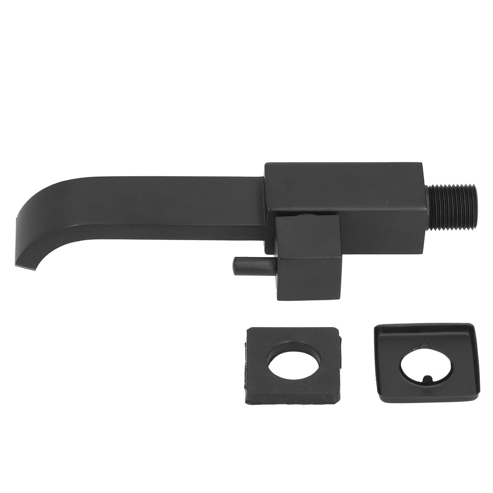 G1/2 Male Thread Bathroom Balcony Mop Faucet Copper Wall in Single Cold Water Tap Matte Black