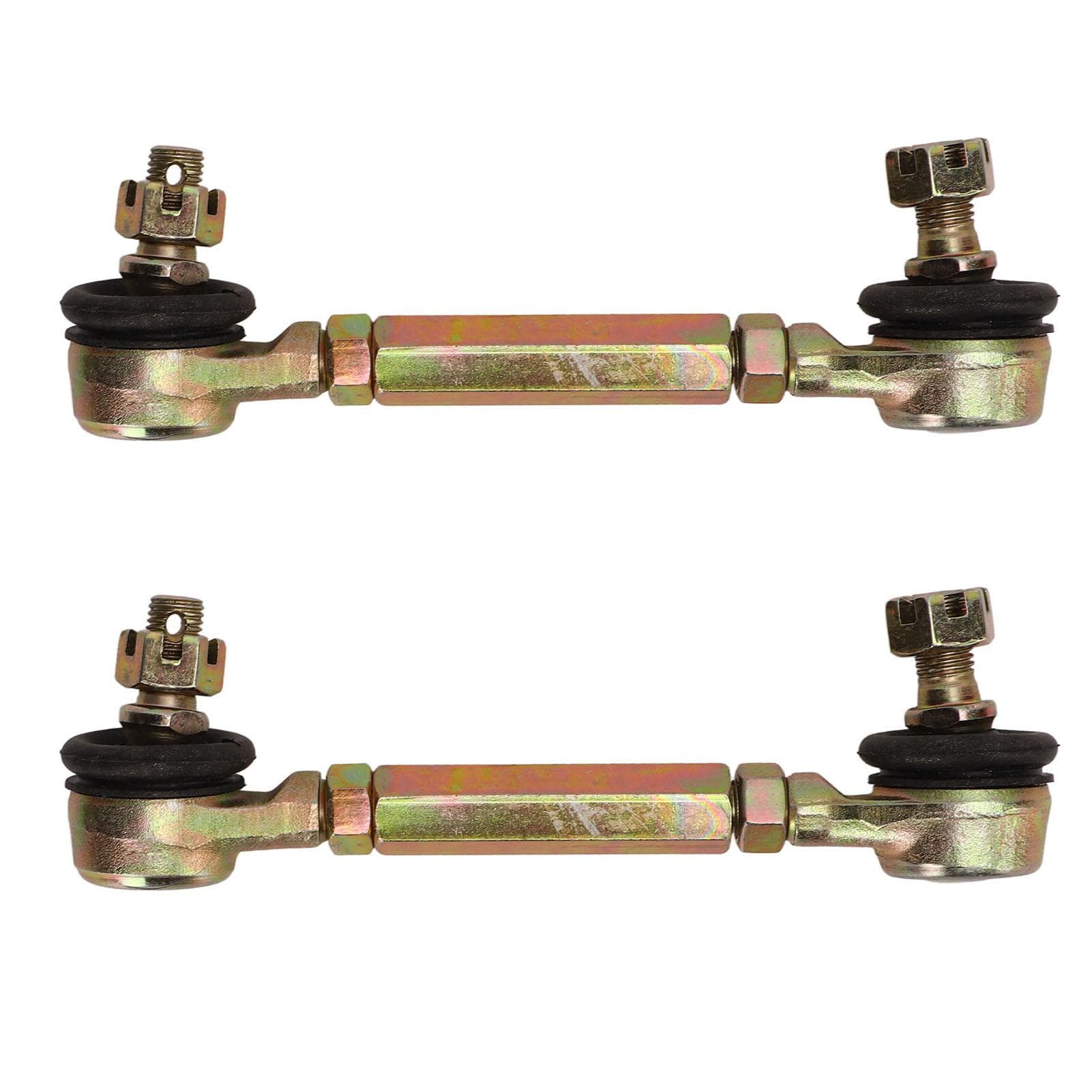 2 Pcs Tie Rod Ball Joint 10mm Thread Steel Alloy Sway Bar End Set for 50cc 70cc 90cc 110cc 125cc