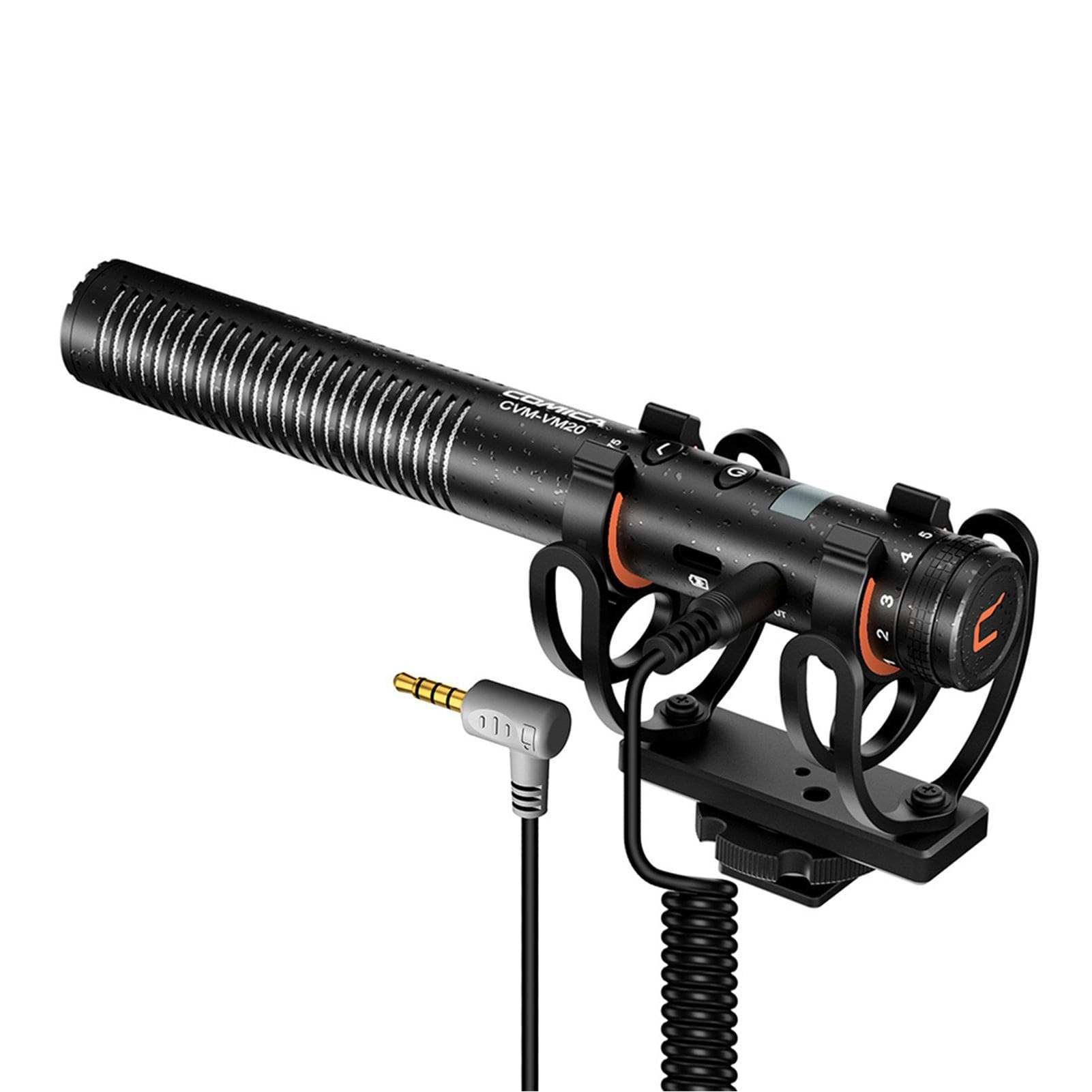COMICA CVM-VM20 Video Cardioid Condenser Microphone 2-level Low Cut Noise Canceling 3.5mm black