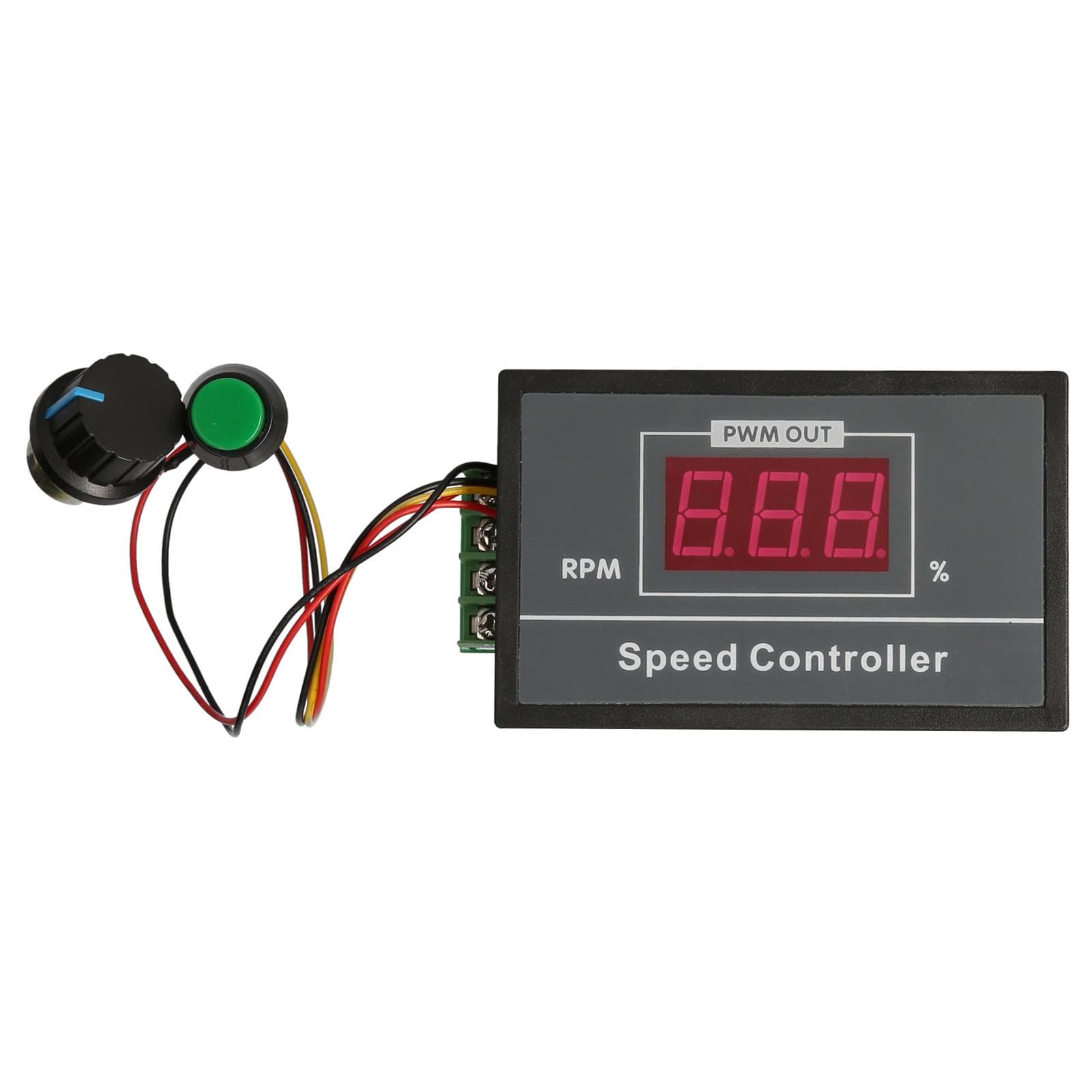 KKmoon DC6-60V 12V 24V 36V 48V 0-30A PWM Motor Speed Controller Panel with Start&Stop Switch black