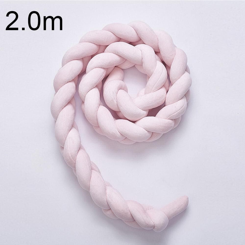 Baby Bed Bumper Crib Pad Protection Weaving Plush Baby Bedding Accessory Infant Room Decoration F200