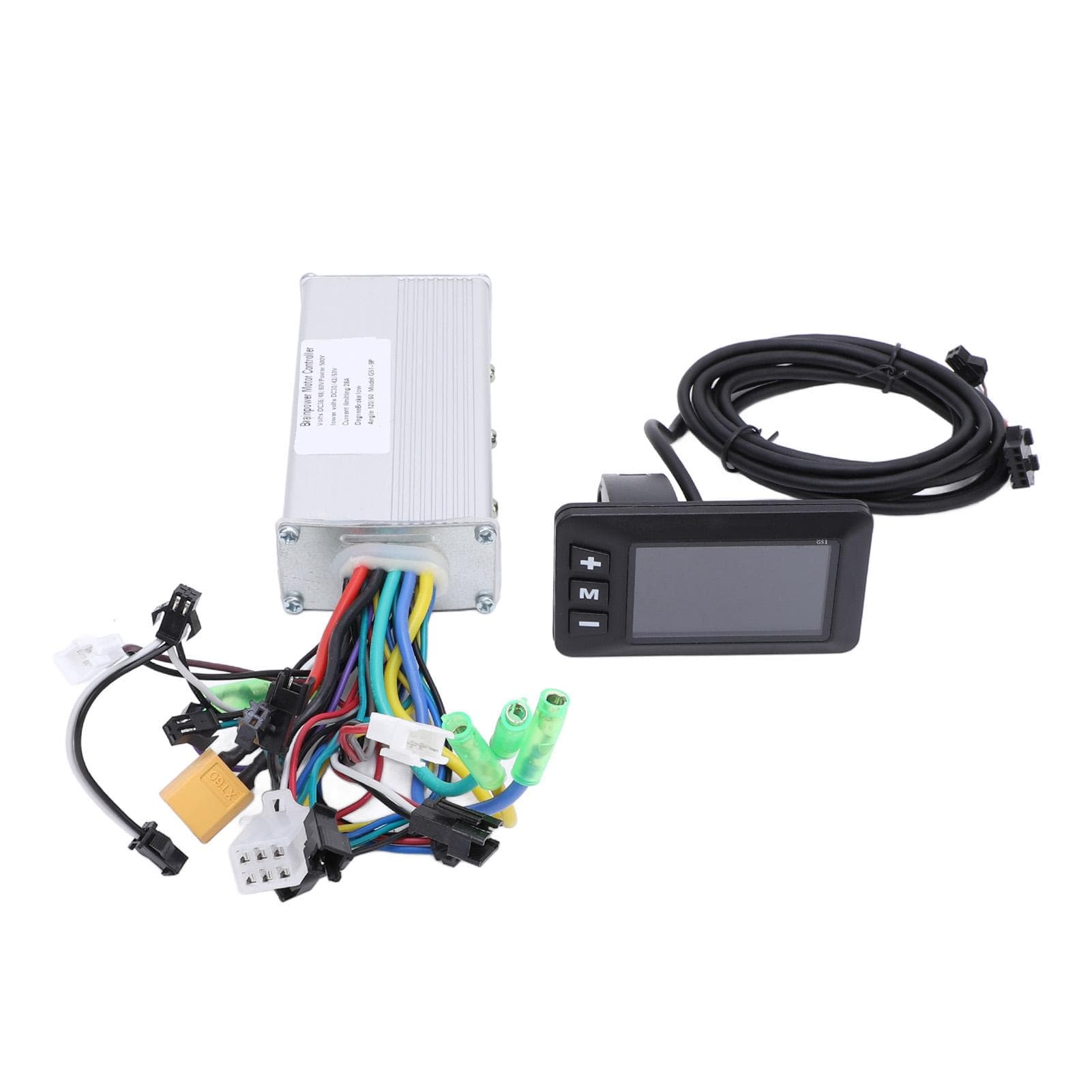 36V 48V 60V 500W 28A Sine Wave 3 Mode 5530 Brushless Controller G51 LCD Display Control Panel for