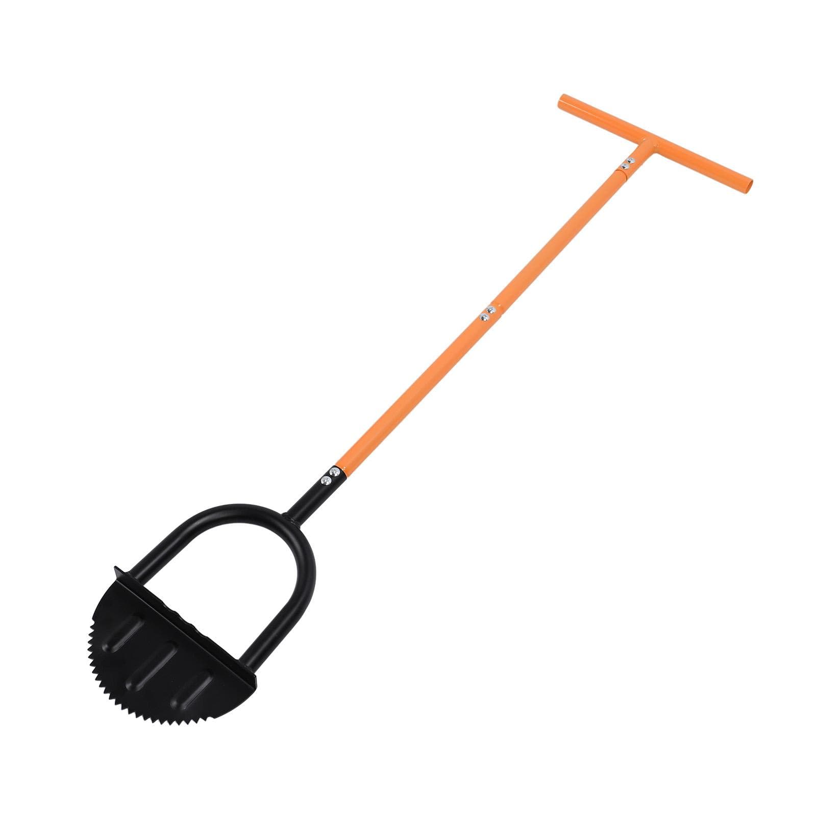 Manual Lawn Edger Half Moon Saw Tooth Carbon Steel Long Handle Handled Step Edger