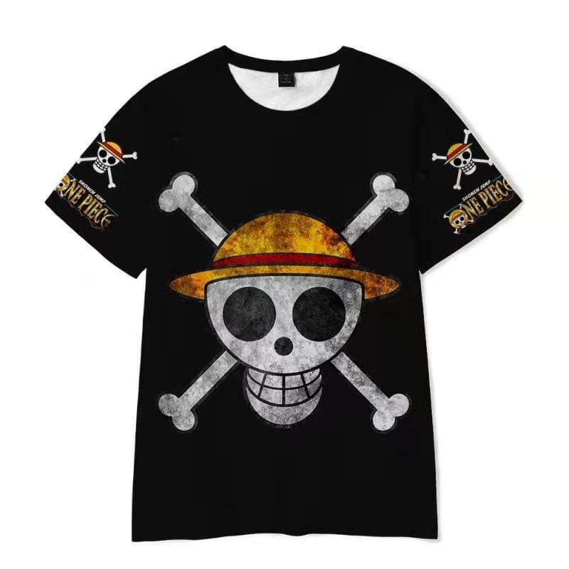 New One Piece Series Men's and Women's Summer Casual T-shirt 3D Digital Printed Short Sleeved T-shirt S