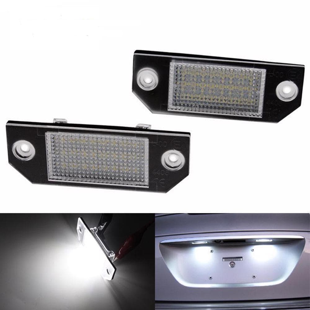 2 Pcs LED License Plate Lamp 12V White Light Fit for Ford Focus C-MAX MK2 white